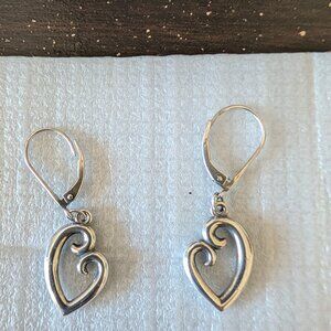 James Avery Silver Heart Earrings